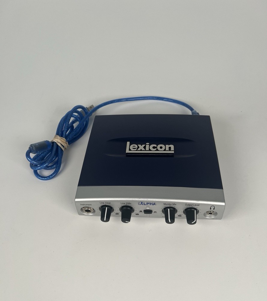 Lexicon Alpha LEXALPHAV USB Audio Interface Recording Studio w/ Cable