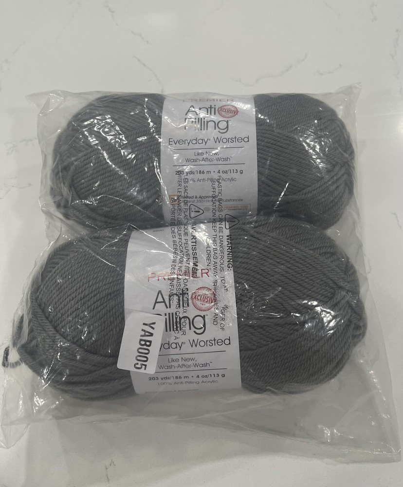 Premier Yarn Anti-Pilling Everyday Worsted Solid Yarn-Silver.
