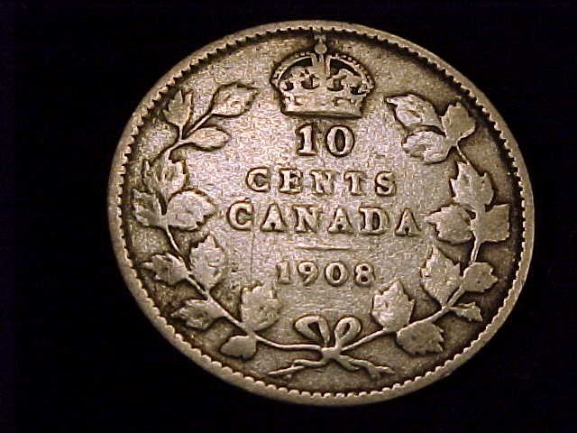 1908 Canada 10 Cent, Good Grade