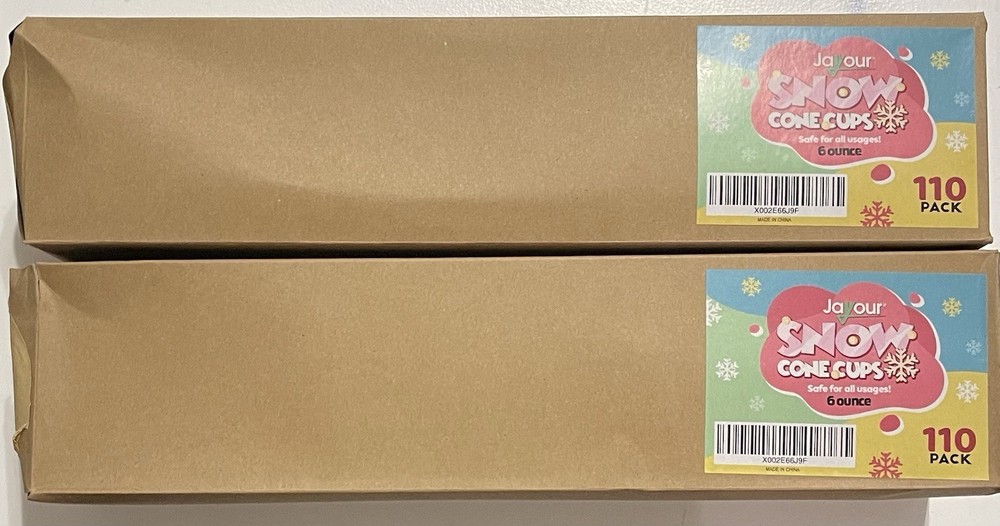 220 Count Leak Proof Snow Cone Cups 6 Oz
