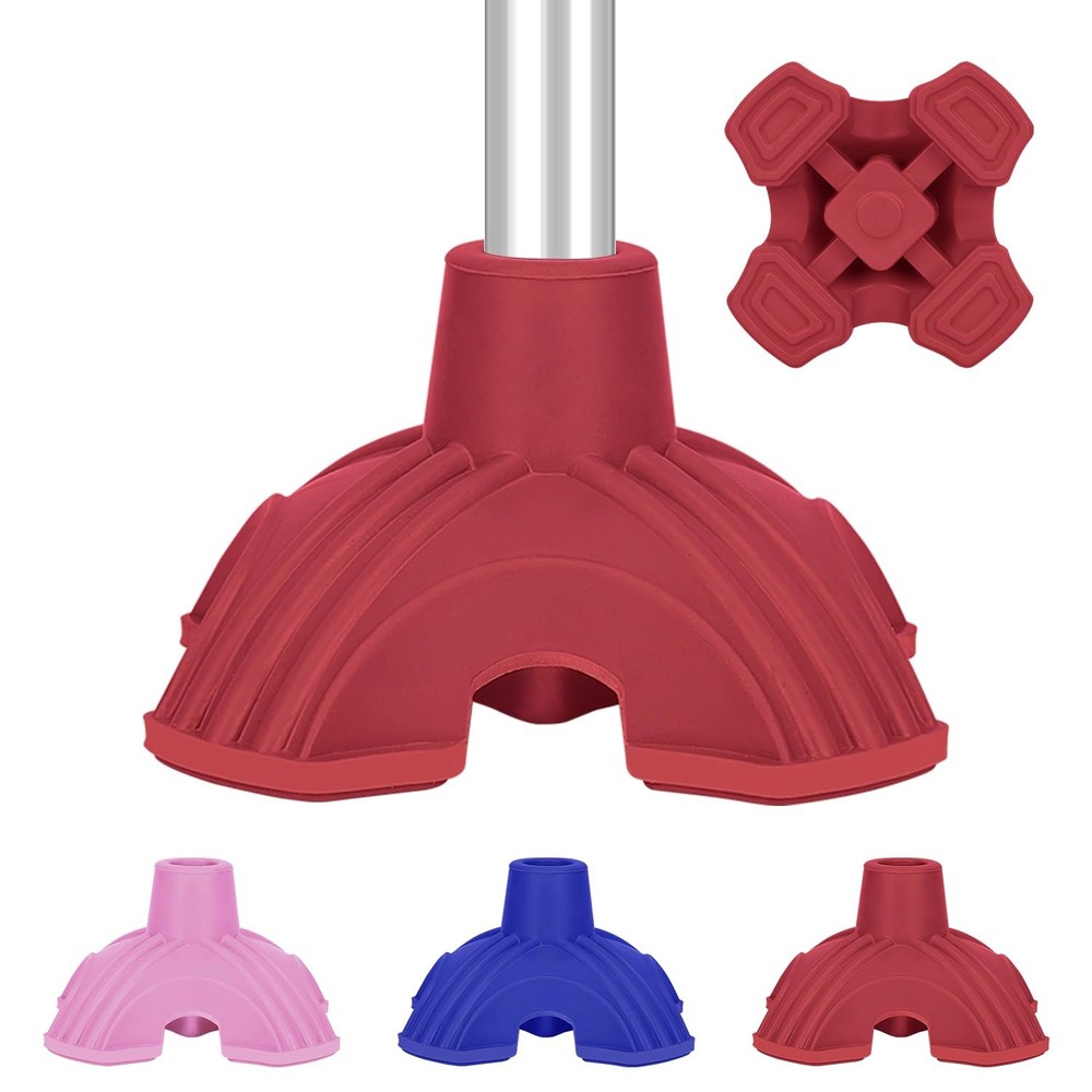 Cane Tips, Self Standing Quad Base Replacement for Walking and Folding Canes,...