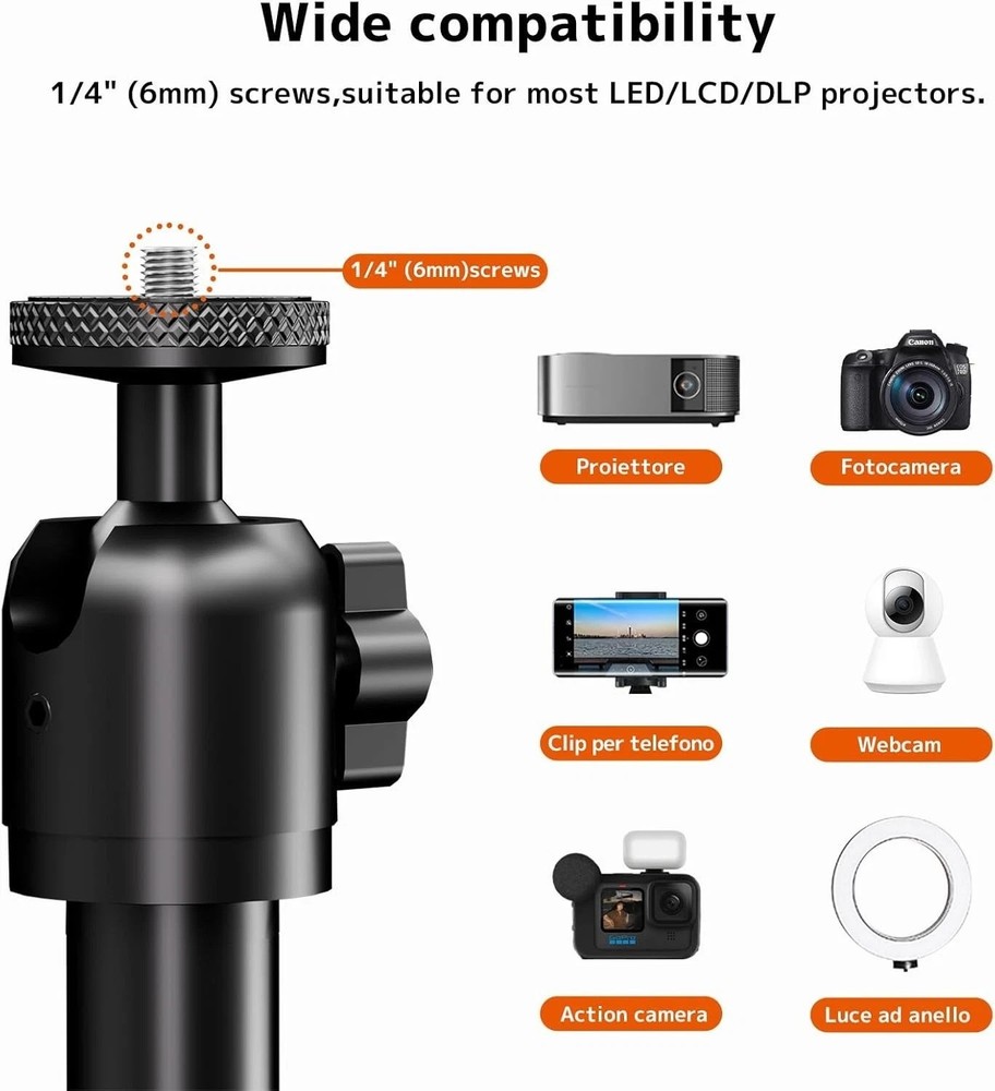 Universal Projector Stand Black Metal