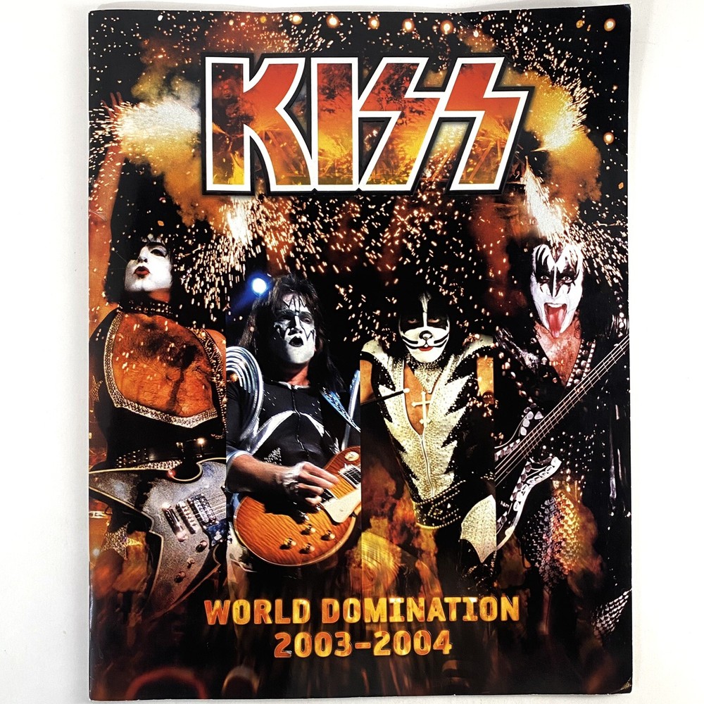 KISS World Domination 2003-2004 Tour Book Program Vintage Original Collectible