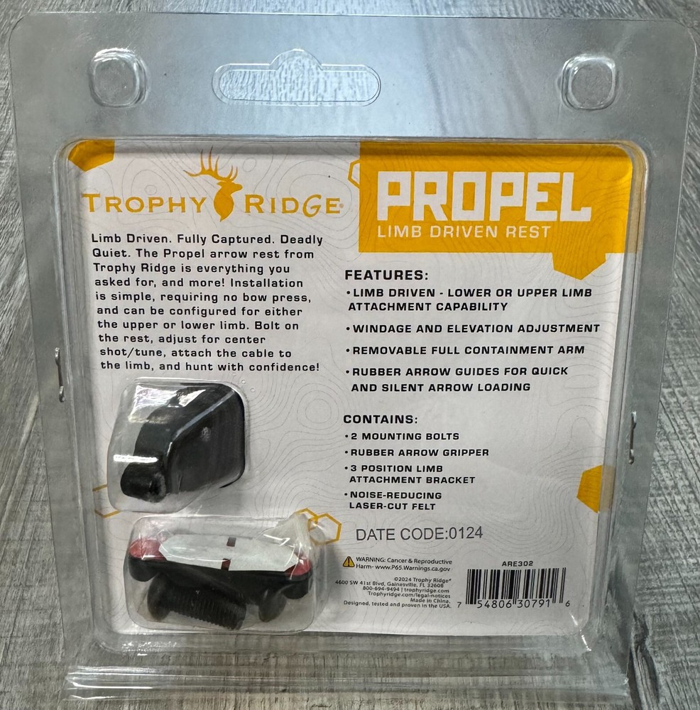Trophy Ridge Propel Limb Driven Arrow Rest New