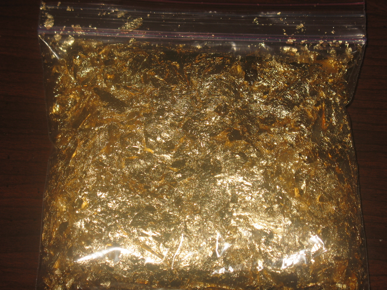 10 Grams of HUGE Gold Leaf! In Bag! Great For Gift Giving!!! Buy Now