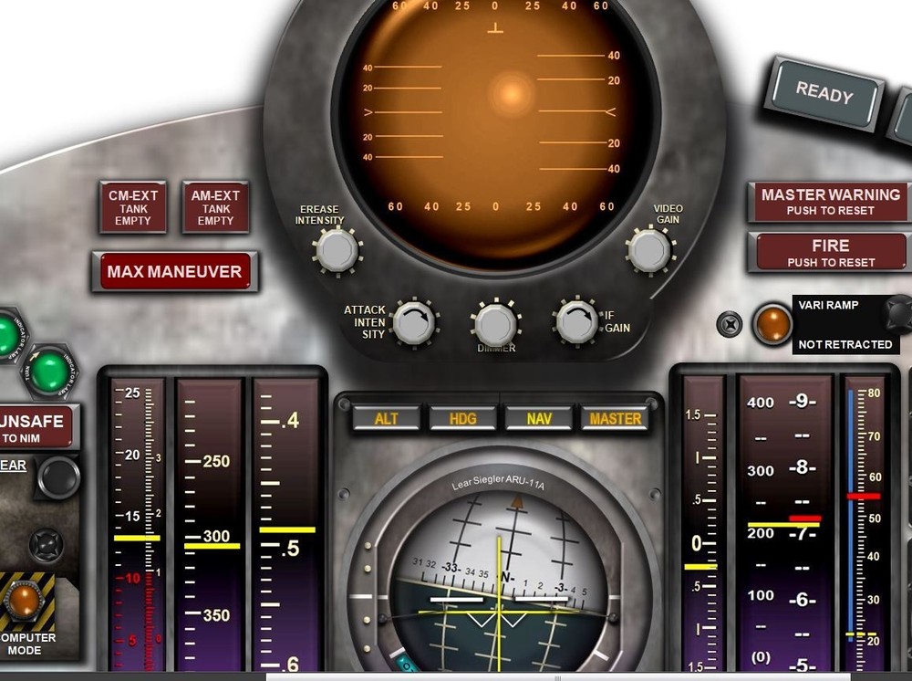 F106 DELTA DART 'SIX' COCKPIT instrument panel CDkit