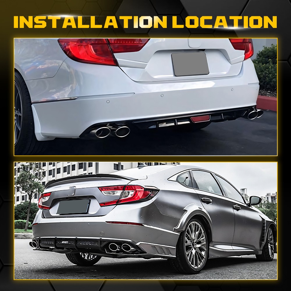 Exhaust Tip For 18-22 Honda Accord Sport Touring Akasaka Quad Tip Muffler 2X