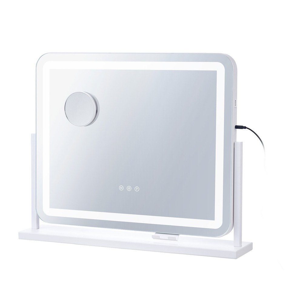 Vanity Mirror with Lights, Three Color Lighting Modes, Lighted Makeup LED Mirror