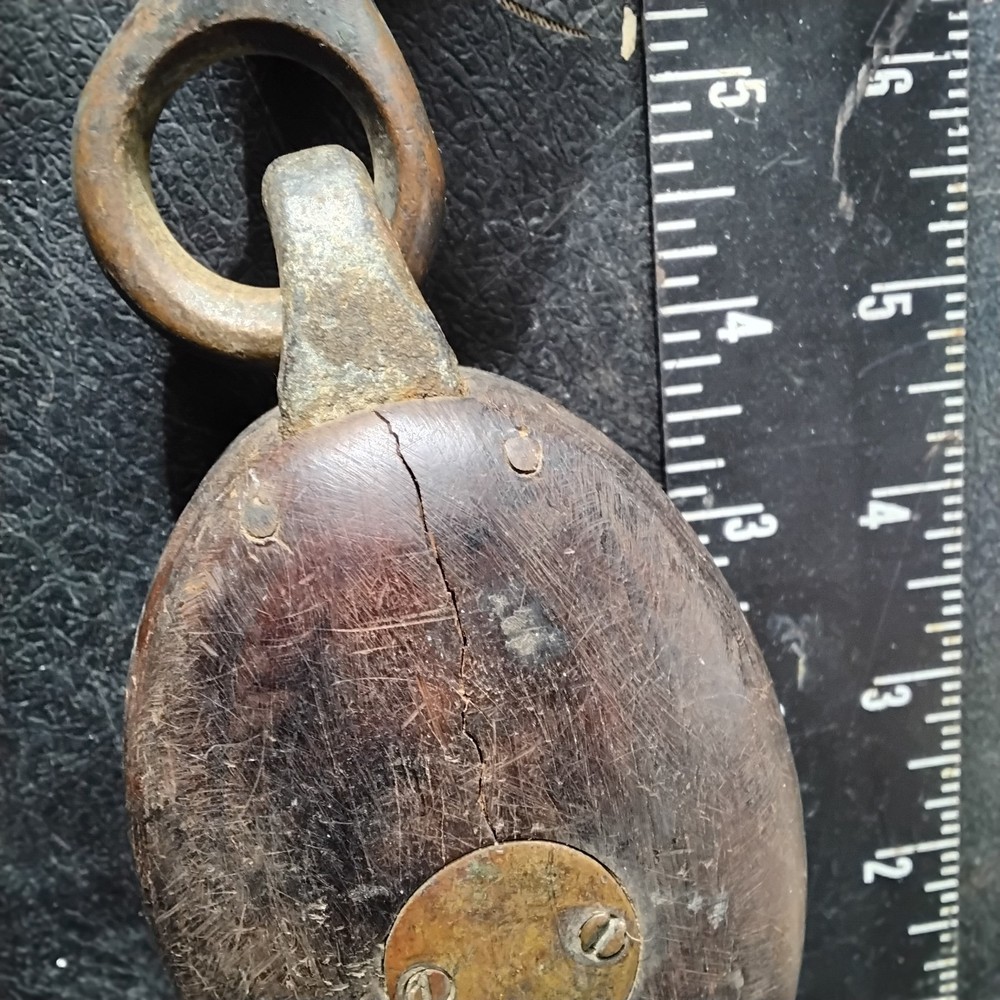 Antique anchor trip hook ,and pully