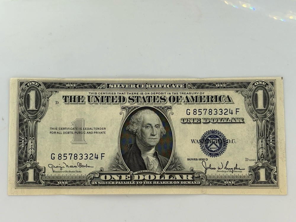 1935 D $1 Dollar Bill Note - Silver Certificate Blue Seal