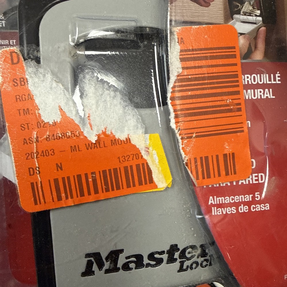 Master Lock 5401D 5-Key Locking Combination Steel Box - Black/Silver