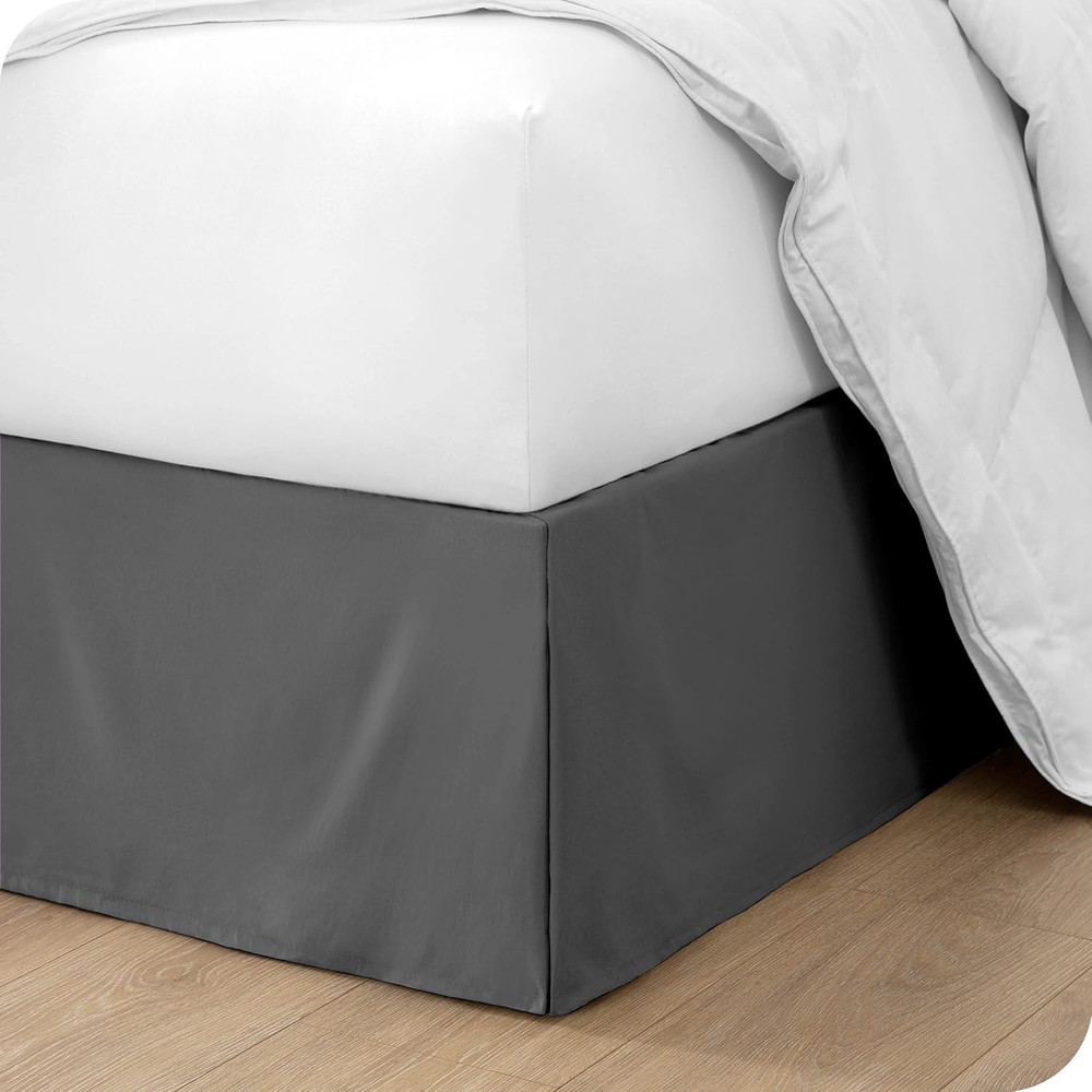 King Sandwashed Sheet Set & Bed Skirt Bundle - Grey