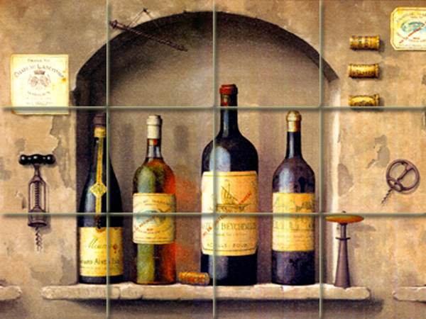 Art Mural Ceramic Wine Decor Backsplash Bath Tile #318