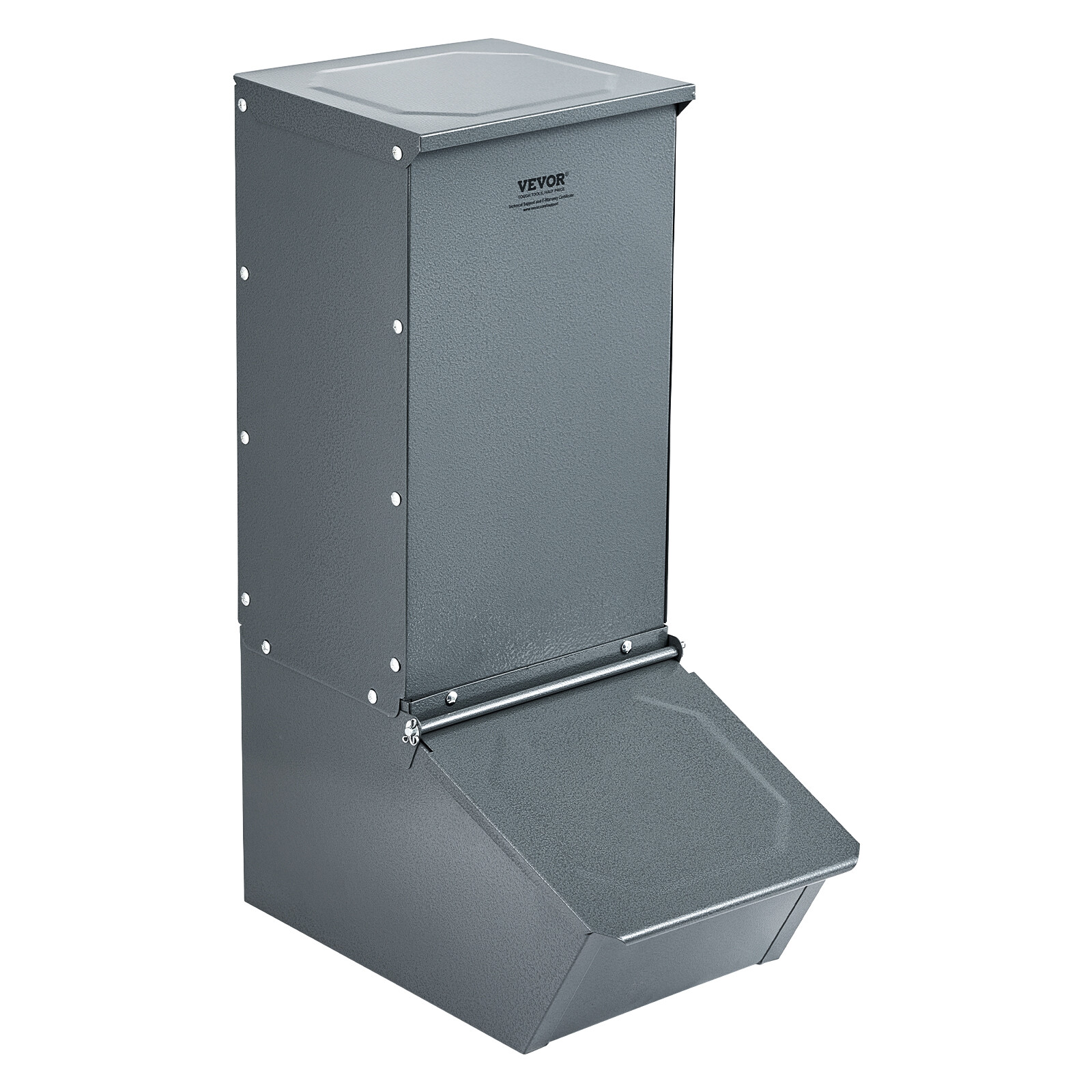 VEVOR Hog Feeder 2.2 Bushel Metal Double Door Pig Feeder Feeding up to 5 Hogs