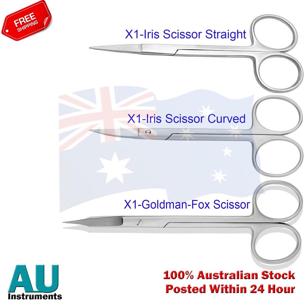 Professional Dental Tissue Scissors Iris Scissors Goldman-Fox & Iris Scissors CE