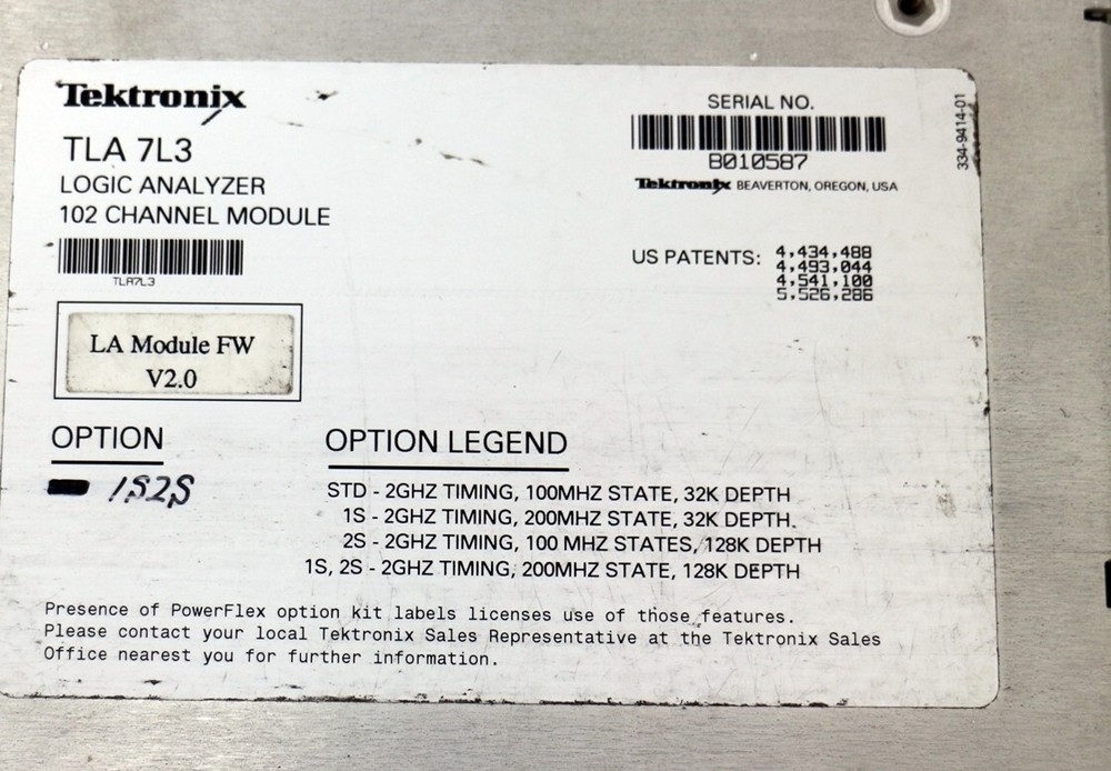 Tektronix TLA7L3 2GHz 102ch Logic Analyzer Module first come first served