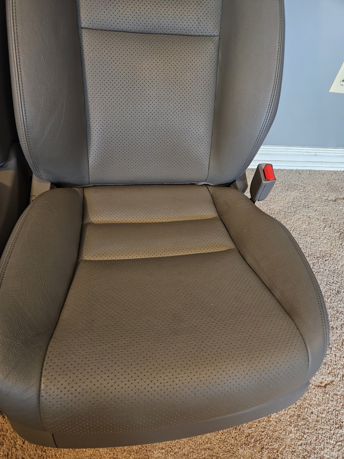 2004 2008 ACURA TSX OEM Gray Front LEATHER Seats Pair Left & Right w/ SRS