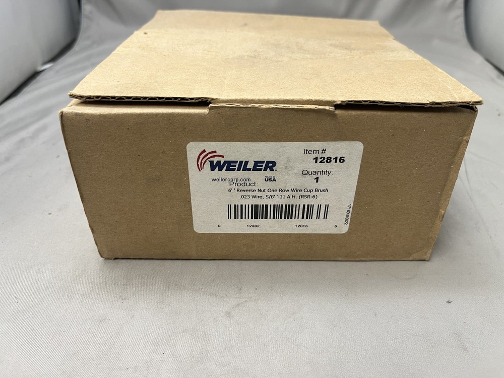 Weiler 12816 6' Reverse Nut One Row Wire Cup Brush