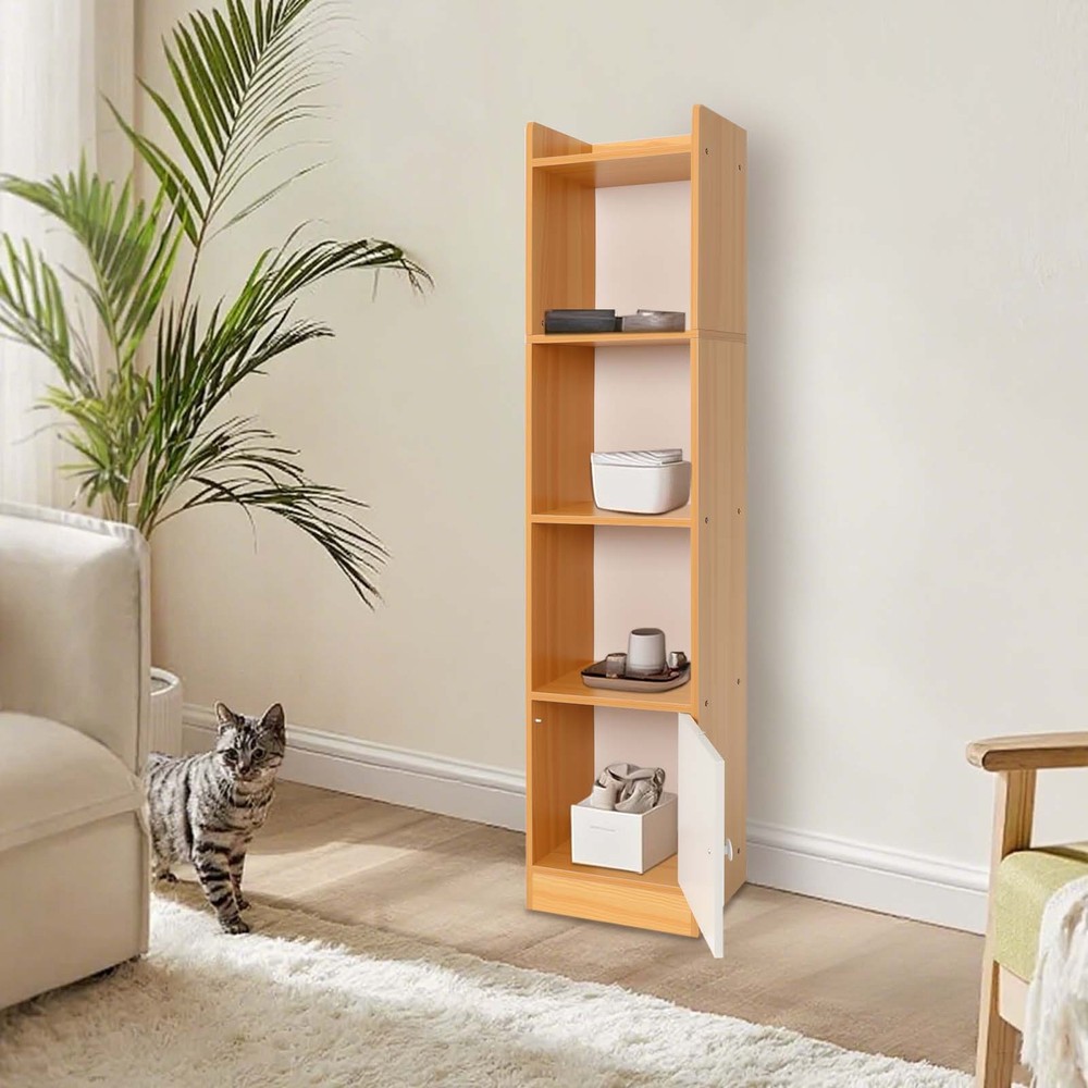 4-Tier High-Density Board Storage Cabinet, Space-Saving Modern Design Organizer
