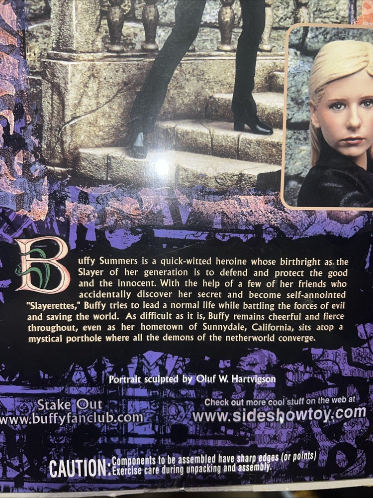 Sideshow Buffy The Vampire Slayer figure Buffy Summers 12” MISb c2000