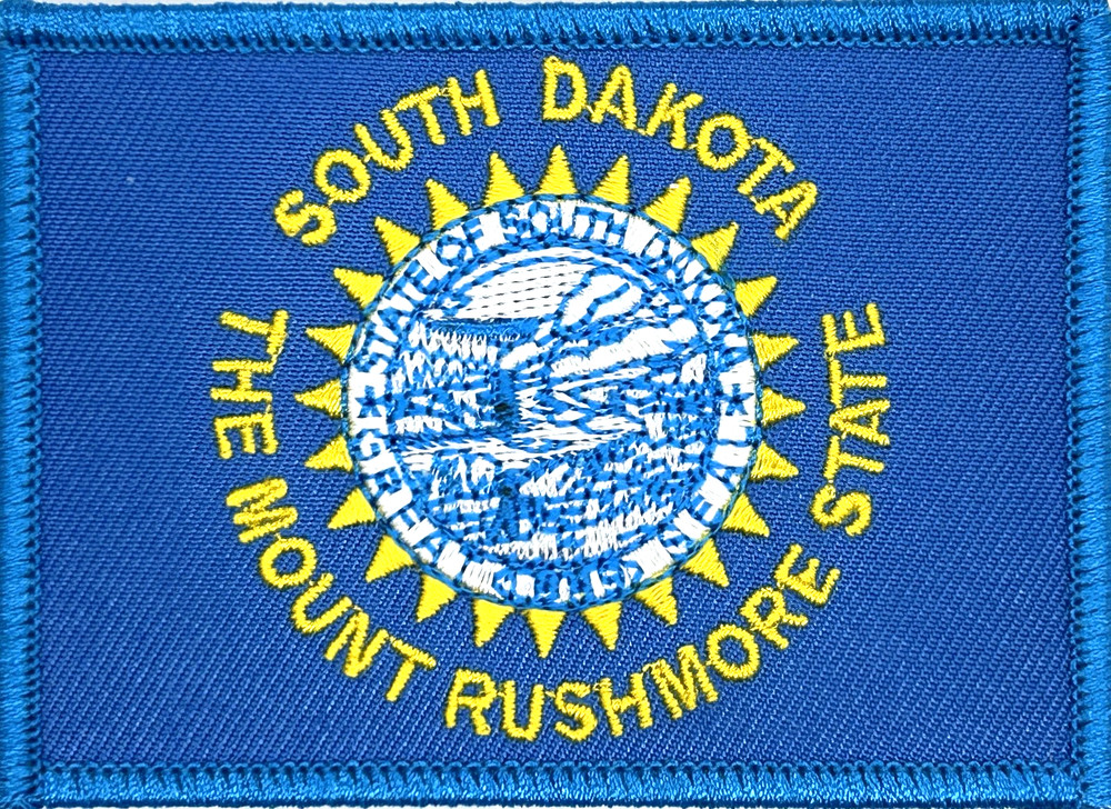 SOUTH DAKOTA STATE FLAG EMBELEM APPLIQUE IRON ON PATCH EE-333