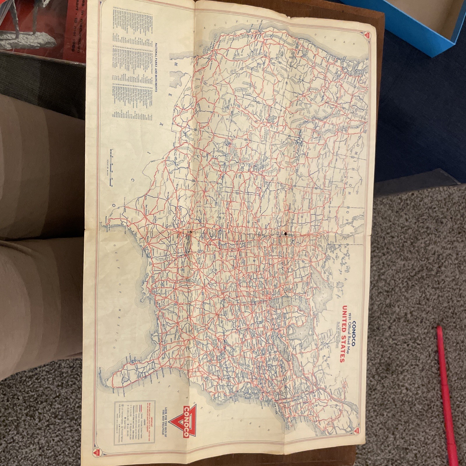 1931 Conoco Colorado Highway Road Map