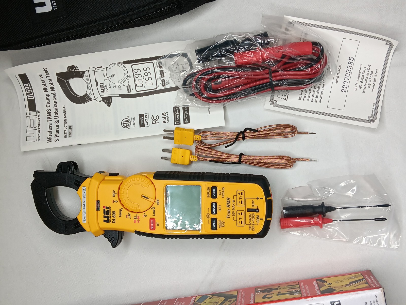 UEi DL599 Wireless TRMS Clamp Meter with Motor Testing