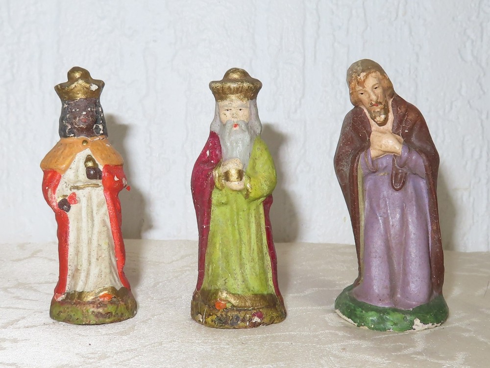 Assembly Paper Mache Nativity Figures! Quantity: 3 Pieces