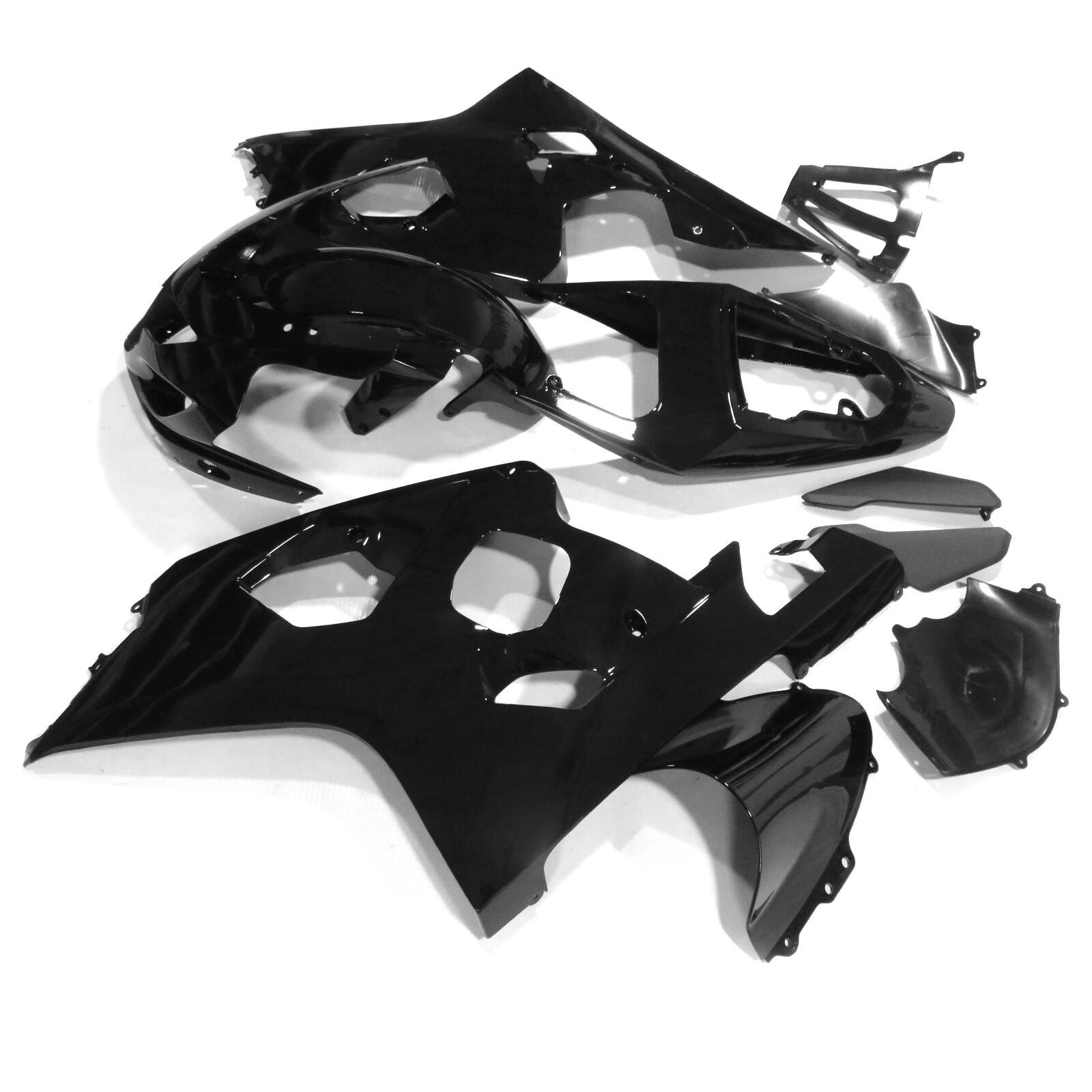 Painted Black ABS Bodywork w/ Tank Fairing Kit For Suzuki GSXR600/750 2004 2005