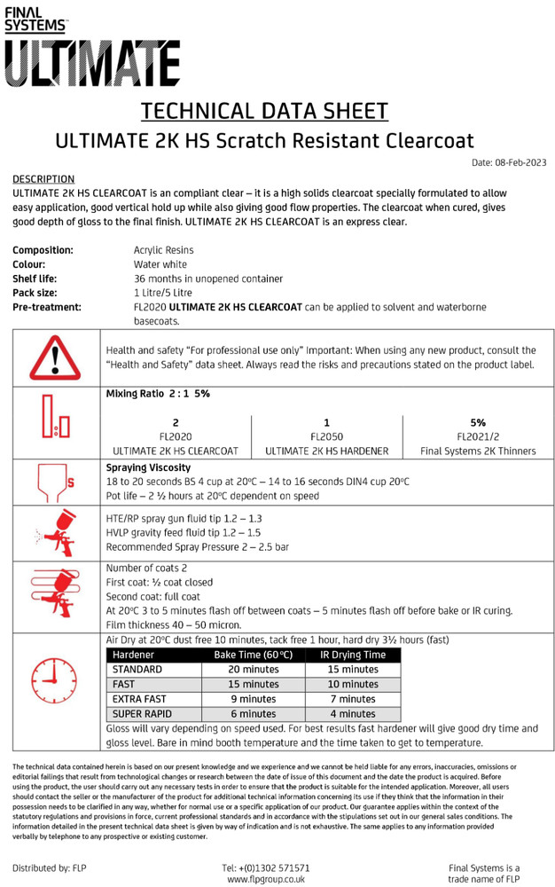 Final Systems Ultimate 2K Clearcoat 5L