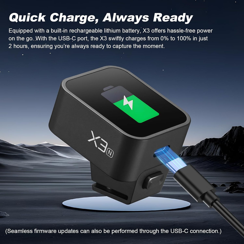 X3N TTL Wireless Flash Trigger for Nikon - Touch Screen OLED, TCM Conversion