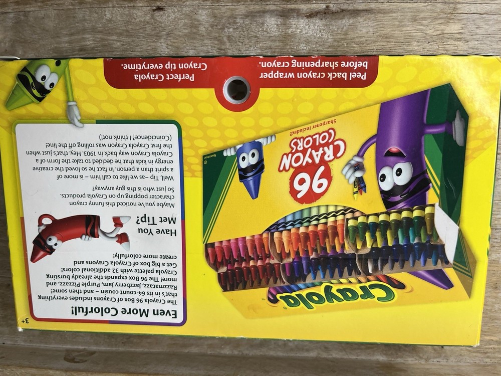 Crayola Crayons 96 Count Built In Sharpener
