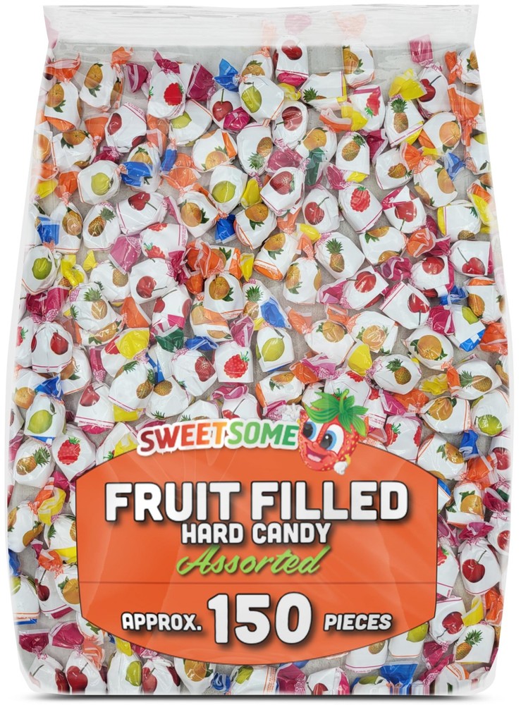 Bulk Assorted Fruit-Filled Hard Candy – Individually Wrapped, Mixed Fruit Fla...