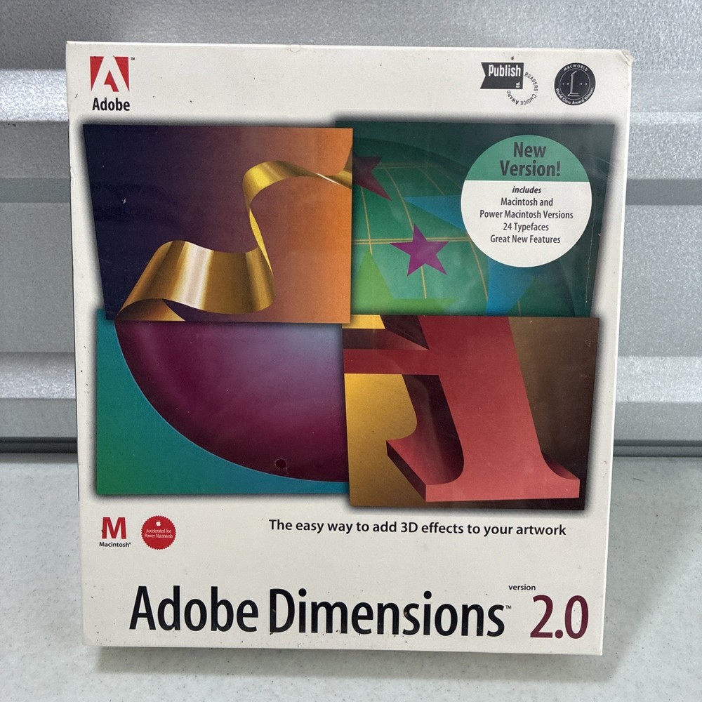 Adobe Dimensions Version 2.0, Macintosh Retail version *NEW/sealed