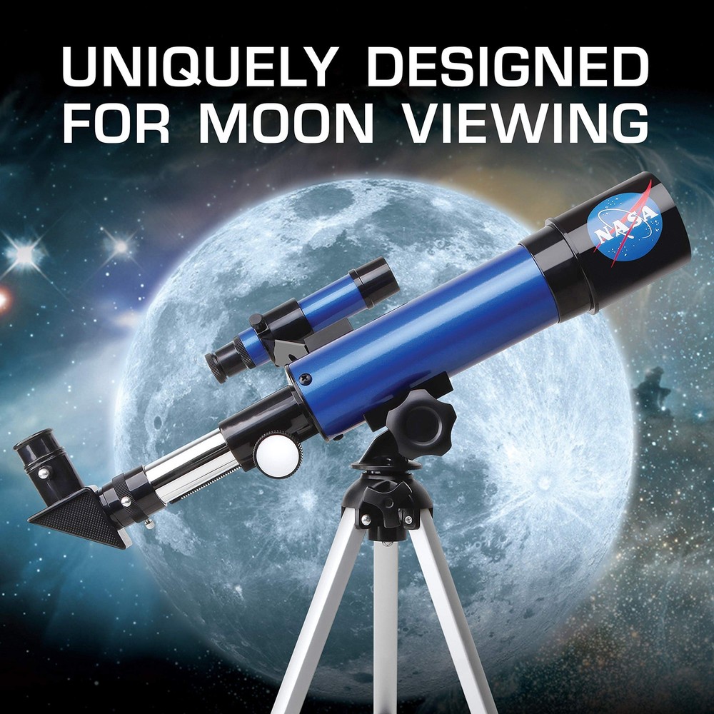NASA Lunar Telescope for Kids – 90x Magnification, Includes Two Multicolor