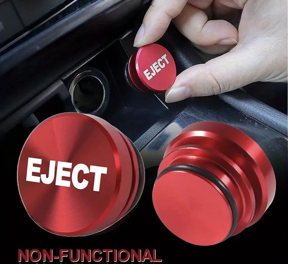 EJECT Button - Cigarette Lighter Replacement Red Funny Car Accessory JDM Racer