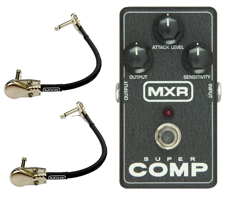 MXR Dunlop Super Comp M-132 Compressor Guitar Effect M132 ( 2 MXR CABLES )