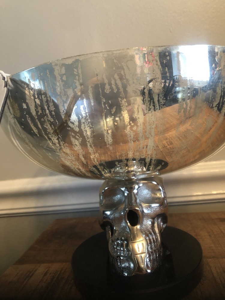 Halloween Serving Bowl With Skull Base