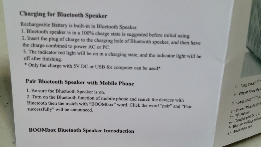 Speaker Wireless Black Rechargeable bluethooth HOMEDEPOT LOGO