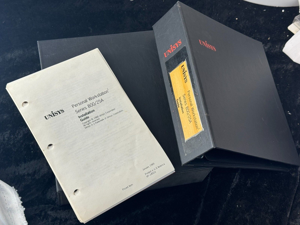 UNISYS Personal Workstation Series 800/25A Installation Guide