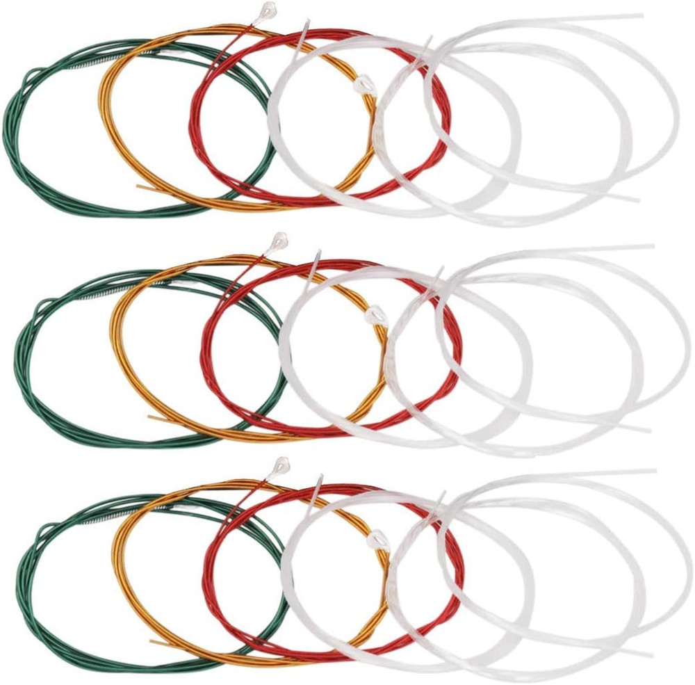 Colorful Classical Guitar Strings 3 Full Sets Clear Nylon for E-1St B-2Nd G-3Rd