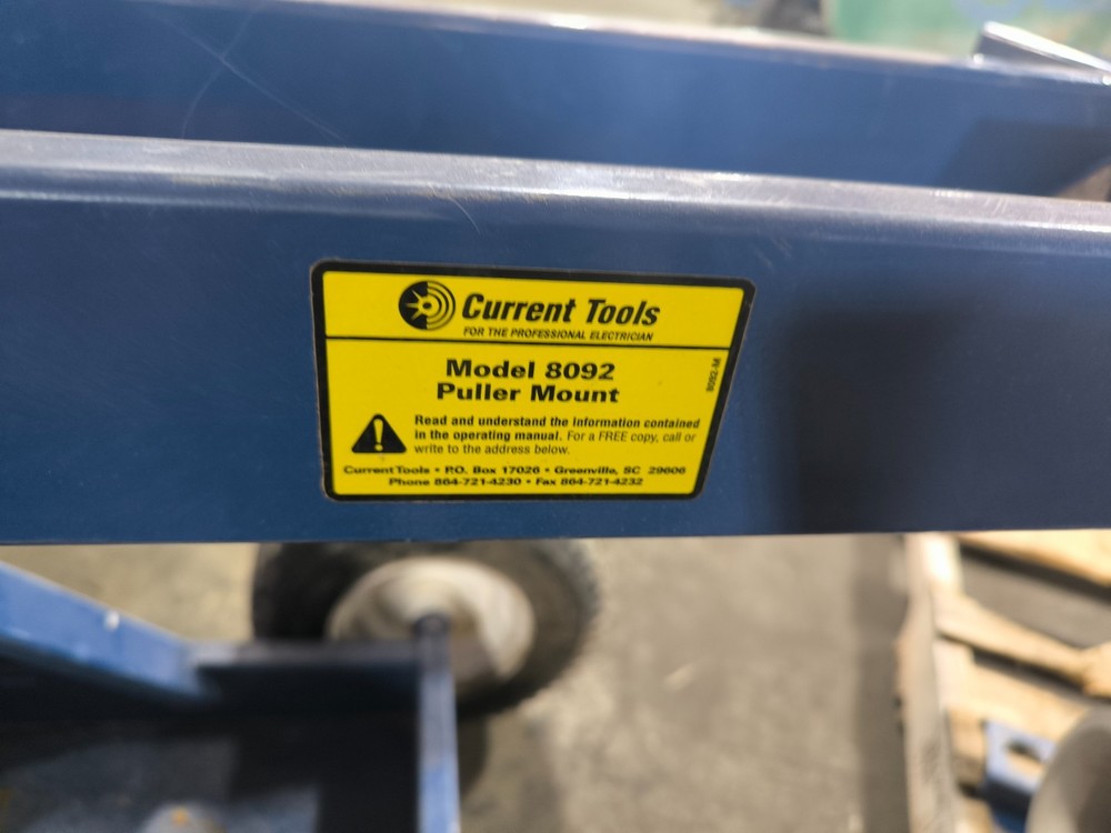 Current Tools Cable Puller System Carriage Reel Stand Coupling Accessories Blue