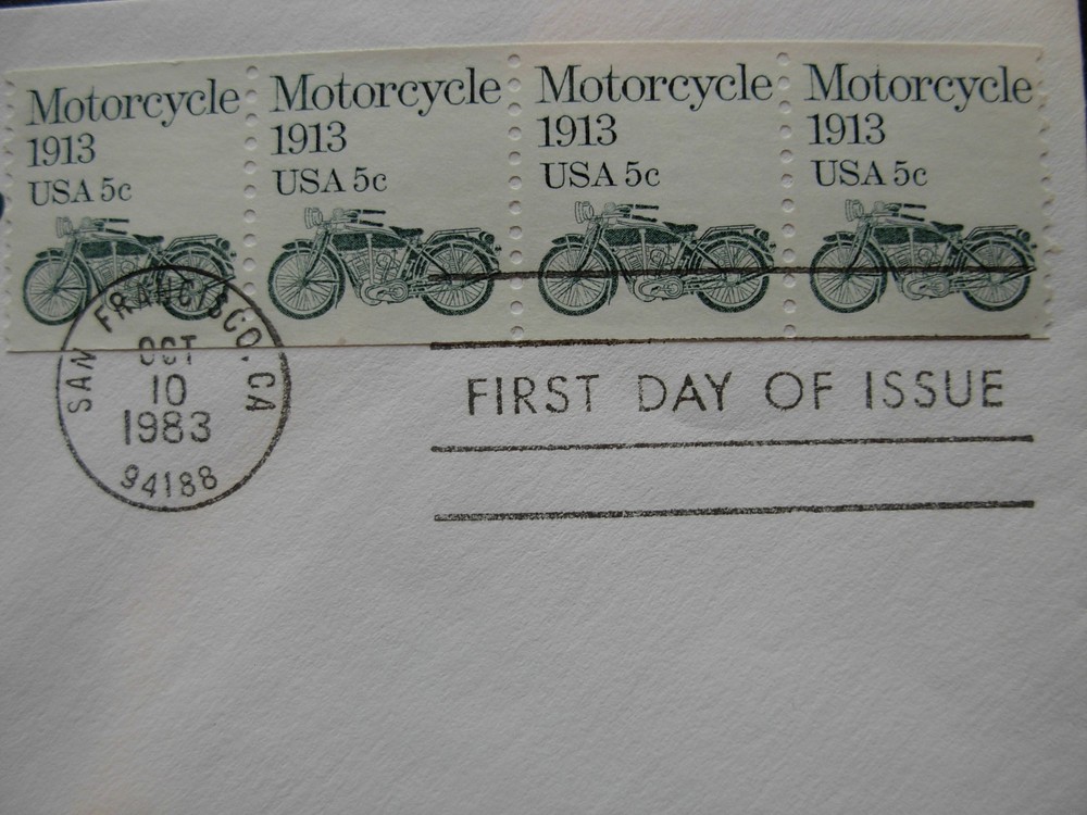 1899 Motorcycle Transportation Coils FDC