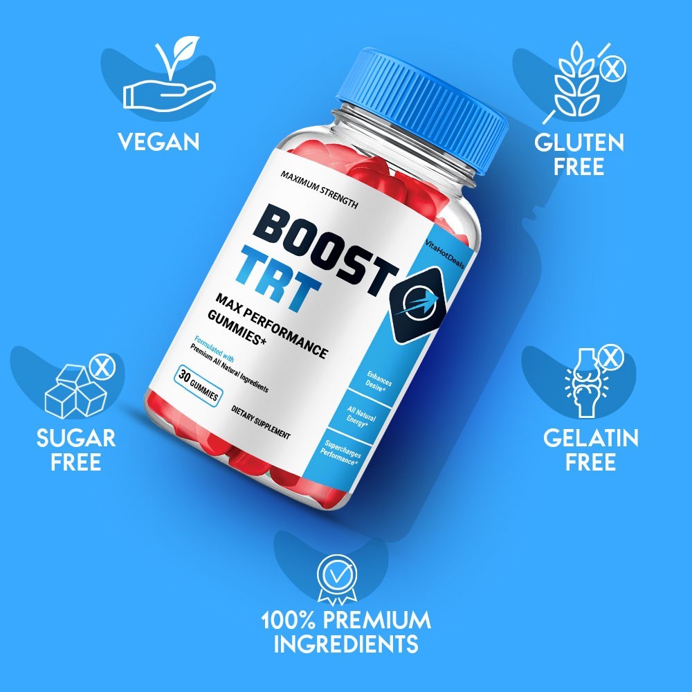 Boost TRT Gummies, Max Strength All Natural Supplement BoostTRT (1 Pack)