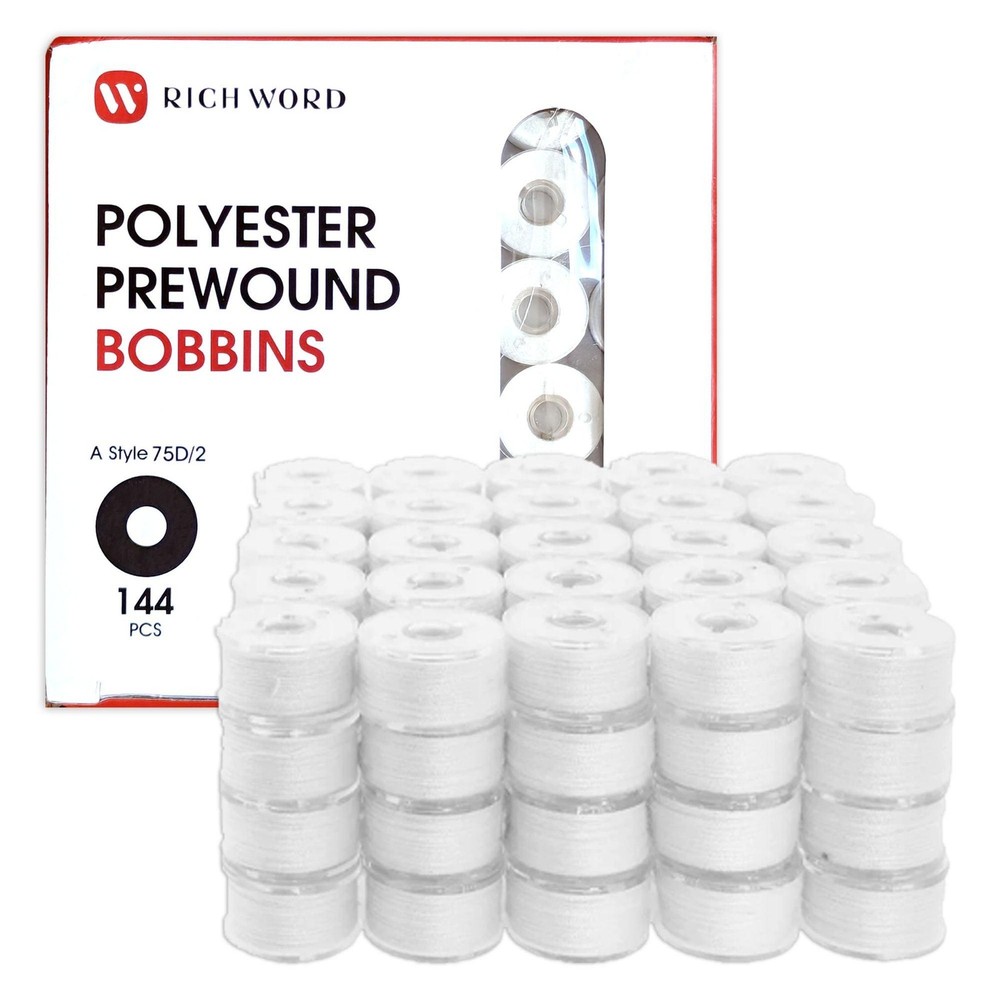POOLIN EOC06 7.9in x 11in Embroidery Machine & 166 Thread Spool Bundle - Red