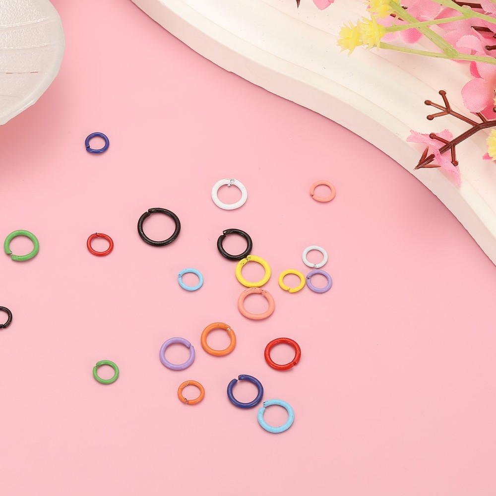 400 Pcs 6mm Circle Open Jump Rings, Red