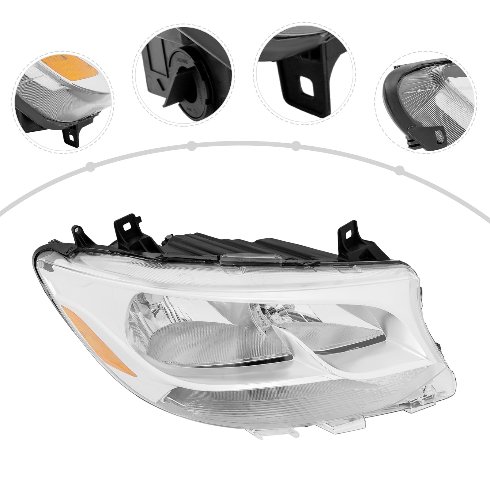 For Mercedes Benz Sprinter Headlight Assembly Halogen Headlamp Right Side