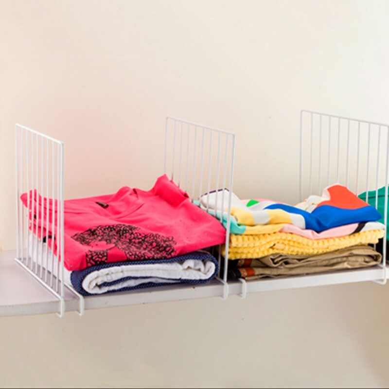 Closet Shelf Dividers Space Saving Wardrobe Clothes Storage Rack