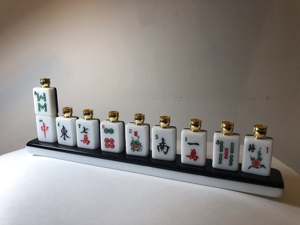 Unique￼ CANDLE HOLDER  Asian domino style