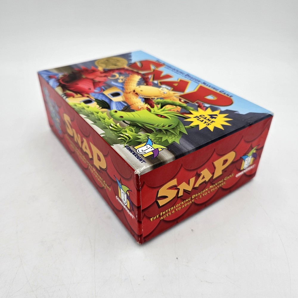 SNAP. Gamewright, Ages 6 and Up, 4 Games Interlocking Dragon Making Game- NICE!!